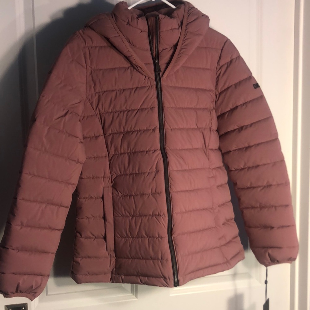 DKNY down alternative hooded puffer jacket